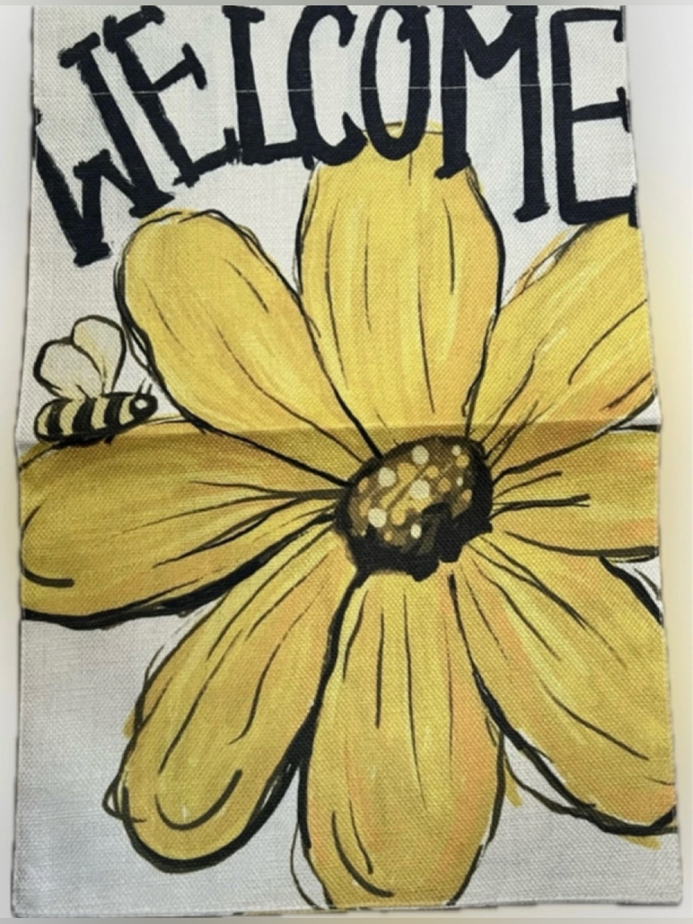 🔴welcome ” Flowers Spring Bee Summer Garden Flag 12 x 18 Double Sided